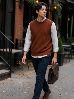 Roundtree & Yorke Brown Sweater Vest – Size XL (NWT)